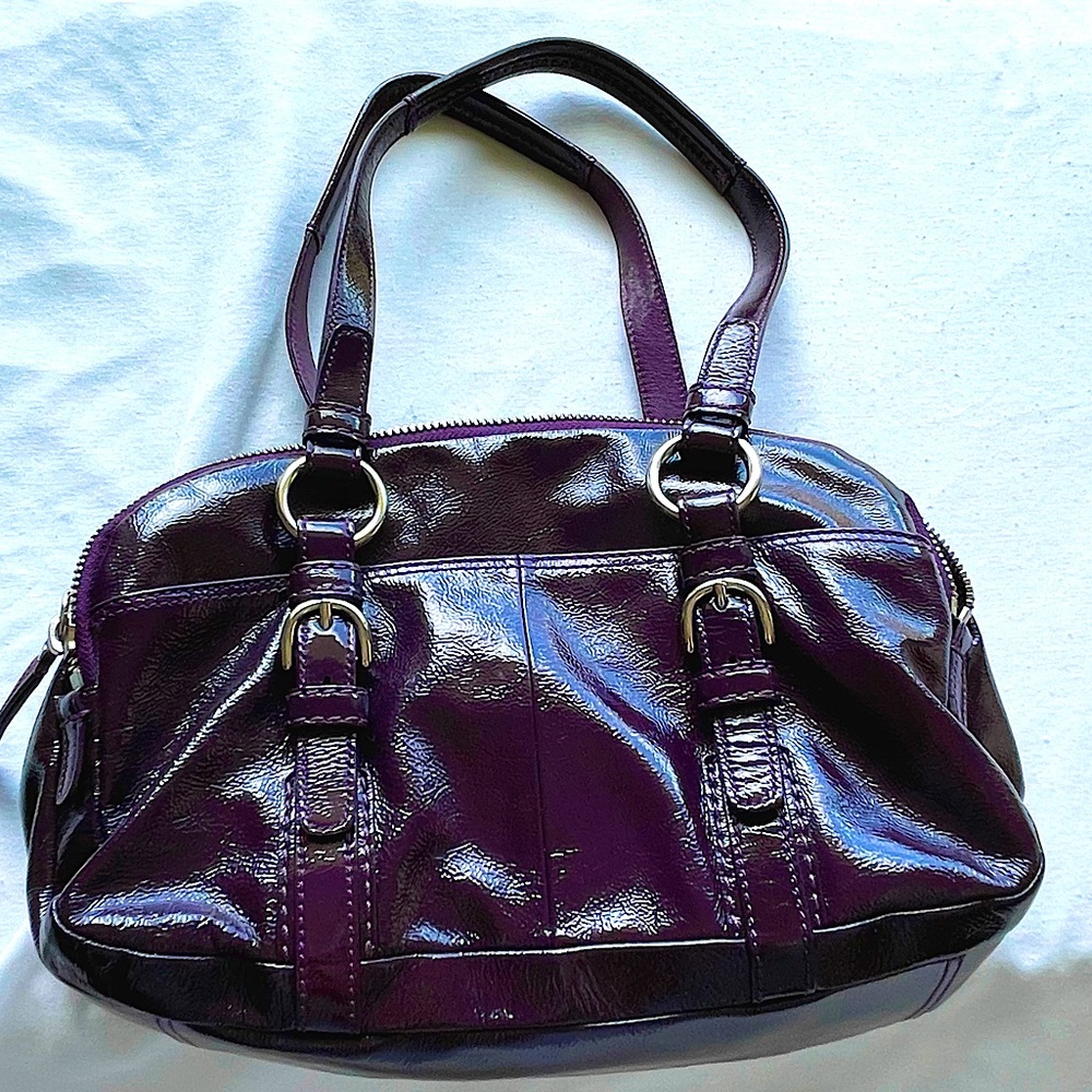 Coach Purple Leather Purse